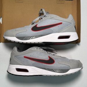 Nike AirMax 12 1/2 Men’s Gray Sneakers with Red Accents